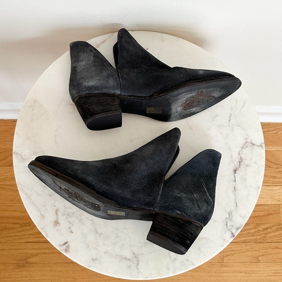 NEW Free People Charm Double-V Ankle Bootie in Navy Suede Size 9 US 39 EU - Picture 8 of 9
